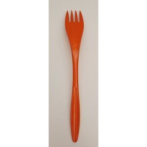 Vintage Hutzler Rosti Orange Melamine 12" Angled Serving Fork Denmark MCM Retro
